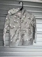 Spotted Zebra Fleece Zip-up Hoodie 6/7 Girls New Rainbow clouds & Stars (WTF41)