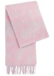 Acne Studios Vandy Logo-jacquard Wool-blend Scarf - Light Pink ONE SIZE