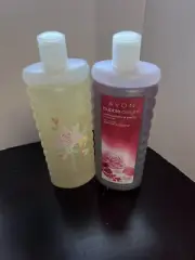 Lot of 2 Avon Bath Delight Sweet Honeysuckle & Lily, Pomegranate & Peony 24 Fl