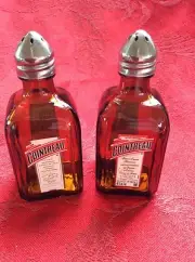 Pair COINTREAU Liqueur Mini Liquor 50ml Bottles UpCycled SALT PEPPER Shakers
