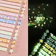 420pcs Lucky Star Paper Strips, Paper Strips to Make Origami Stars, DIY Paper Star Origami Paper Strips for Decorations, Heart Pattern