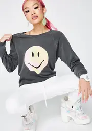 [Wildfox Couture] Psychedelic Smiley Sweatshirt