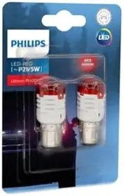 Philips LED P21/5W LED11499 Ultinon Pro3000 SI Car Signaling Bulb, Red