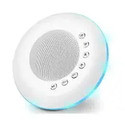 White Noise Sound Machine with 7 Night Light, Portable Sleep Aid Machine for Office Noise Canceling Nursery Travel Lullaby and Rain Sound for Kids