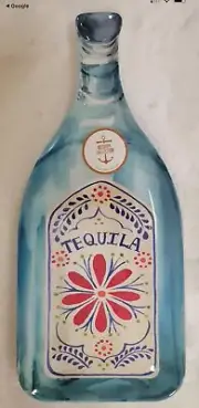 Outdoor Collection Melamine Tequila Bottle Serving Tray Platter Bar 20"