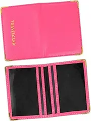 [WEKADRIN] 1pc Id Case Front Pocket Thin Holder Holder Credit Wallet Protective Sleeve Blocking Case Credit Card Holder Credit Bag Case Wallet Women Holder for Travel Bank Bag Rosy Pu