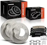 A-Premium Rear Disc Brake Rotors + Brake Pads Replacement for Cadillac DTS 2006-2011 Deville, Set of 4