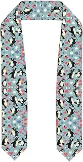 [SKKNT] I Love Penguins Print Graduation Shawl Stole For Academic Commencements Honor Sash Congratulations Gift