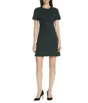 Theory Womens Snap Front Shift Dress