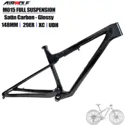 Airwolf Satin Carbon Suspension MTB Frame 29erBoost Cyclocross XC Bike 148x12mm