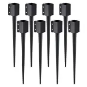 VEVOR Fence Post Anchor Ground Spike 8 Pack 36 x 4 x 4 In Metal Fence Stakes