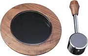 Ｂｅｓｇａ Coffee Bean Wooden Lid Set for Espresso Machine,Walnut Kitchen Bean Cover,Steam Lever Modification Parts on Coffee Maker Top
