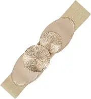 [Baluue] Stretchy Dress Waist Belt Fashionable Elastic Belt for Dresses Comfortable Durable Design Occasion Buckle