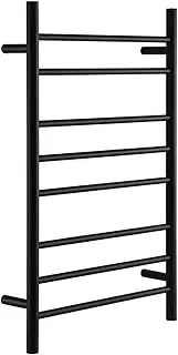 Towel rack Heated Towel Rail, Electric Towel Warmer, Wall Mounted Electric Heated Towel Rail, 304 Stainless Steel Heated Towel Rail with 4 Round Bars, Heated Towel Rack for Bathroom, Plug in