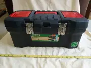 Rimax 19" Black ECO Tool Box with Removable Tray & Lockable Lid.