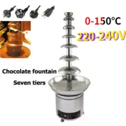 New 7 Tiers Wedding Bride Home Party Heating Fountain Machine Fondue Chocolate