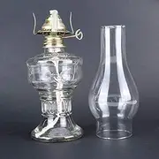 Oil Light Classic Oil Lamp Glass Kerosene Lamp Lantern 40CM Retro Nostalgia Chamber Lamplight Hurricane Lantern Decoration Lighting Outdoor Windproof Transparent Glass Camping Lamp with WIC
