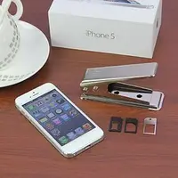 在飛比找Yahoo!奇摩拍賣優惠-ROCk正品 iphone5剪卡器 蘋果5手機專用 nano