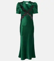 [Rebecca Vallance] Rebecca Vallance Charelle silk saten slip dress UK 4 green