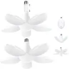 Garage Lights 2 Pack 80W LED Garage Light 5 Leaf LED Garage Lighting Deformable