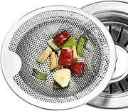 Sink Strainer, Kitchen Drain Plug, Anti-Clog with Handle Stainless Steel Screen for Vegetable Maintenance Hair Bathroom Drainage Home Protection Fruit