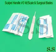 100 Scalpel Blades #12+Scalpel Handle #3 W/Scale