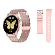 Smartwatch for Women 1.43" Touchscreen Smart Watch Answer/Make Call with Sleep Monitor 100+ Sports Modes Fitness Tracker for Android iOS(1Pack-Pink)