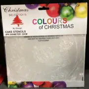 4PK Christmas Tree Pattern Stencil Template Coffee Cake Biscuit Deserts