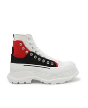Alexander McQueen Colour-Block Lace-Up Boots 39,41.5 White