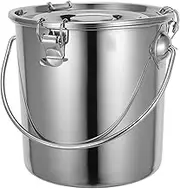Amosfun Stainless Steel 7L Airtight Food Storage Containers, Food Grade Bucket with Lids Sealed Canisters for Kitchen Counter for Sugar, Flour, Tea, Cookies, Coffee，Spices, Rice, Grains, Oil