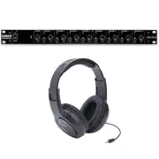ART MX821S 8-Channel Mic/Line Mixer Bundle with Samson SR350 Headphones