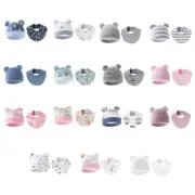 Nursing Towel Baby Drooling Apron Bonnet Hat Set Feeding Towel for Infant 0-2