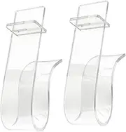 FONDOTIN 2pcs Acrylic Shoe Stand Display Rack Retail Shop Shoe Shelf with Stylish Design Lightweight Storage for Sneakers Heels Casual Footwear