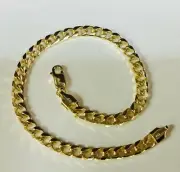 10k Yellow Gold 8.5" Solid Miami Cuban Curb Chain Link 5.8mm 16 Grams Bracelet