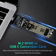 M.2 to USB C Adapter USB 3.1 Gen 2 to NVMe PCI-E M.2 SSD Converter Reader 10wV