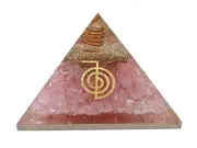 Rose Quartz Orgone Pyramid - Reiki