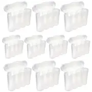 Ten 10 EBC Battery AA AAA Clear Plastic Battery Storage Case Holder Box USA Ship