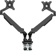 Monitor Arm Mount 801D Black. for Two Monitors from 17 to 32 inches. Supports 2 to 9 kg per Monitor.