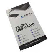 Axiom 12N1CHD90W-AX AXIOM USB-C MULTIPORT HUB W/ 90W ADAPTER