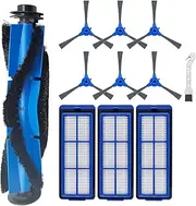 [DianSung] Accessories Kit for Eufy RoboVac 11S Max, 15C Max, 30C Max, G10 G20 G30 Hybrid vacuum cleaner Replacement parts, 1 Main Brush 4 Hepa filters, 6 side brushes, 1 cleaning brush