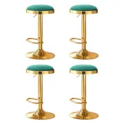 4x Artiss Bar Stools Kitchen Dining Chairs Velvet Padded Stool Green