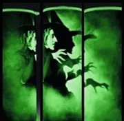 Wizard of Oz Tumbler . Black/White In Daylight. Glows Green In The Dark. Witch.