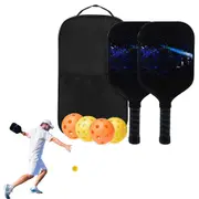 Fiberglass Surface Pickleball Rackets Set with Balls and Carry Bag Pickleball Paddles Set