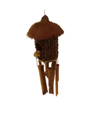 Birdhouse Wind Chime Natural Bamboo & Coconut