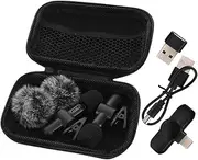 ERINGOGO 1 Set Microphone Mini Microphone Wireless Microphones Compact Lapel Microphone Type c Microphone Cordless Interview Lapel Mic Tiny Cordless Interview Device Metals Black