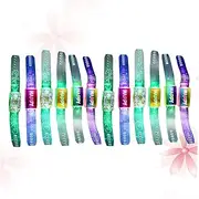 CORHAD 12PCS Luminous Bracelet Colorful LED Flashing Wristbands for Parties Concerts Festivals Glow for Adults