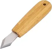 Craft Knife, 7 Cr Molybdenum V Steel 2 Edged Hobby Knife with Leather Sleeve, Protable Whittling Knife Woodcarving Tools Carving Cutter for Beginners