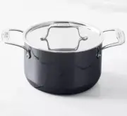All Clad FUSIONTEC 4 QT Soup Pot Ceramic w Steel Core - Onyx -
