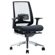 EVITA LOW BACK Executive Chair BLACK FABRIC