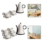 Ceramic Teapot with Cups Set Porcelain Tea Set for Picnic Outdoor Restaurant